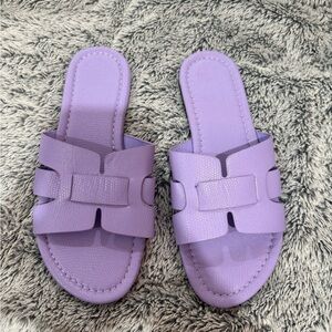 Purple Slide Sandals